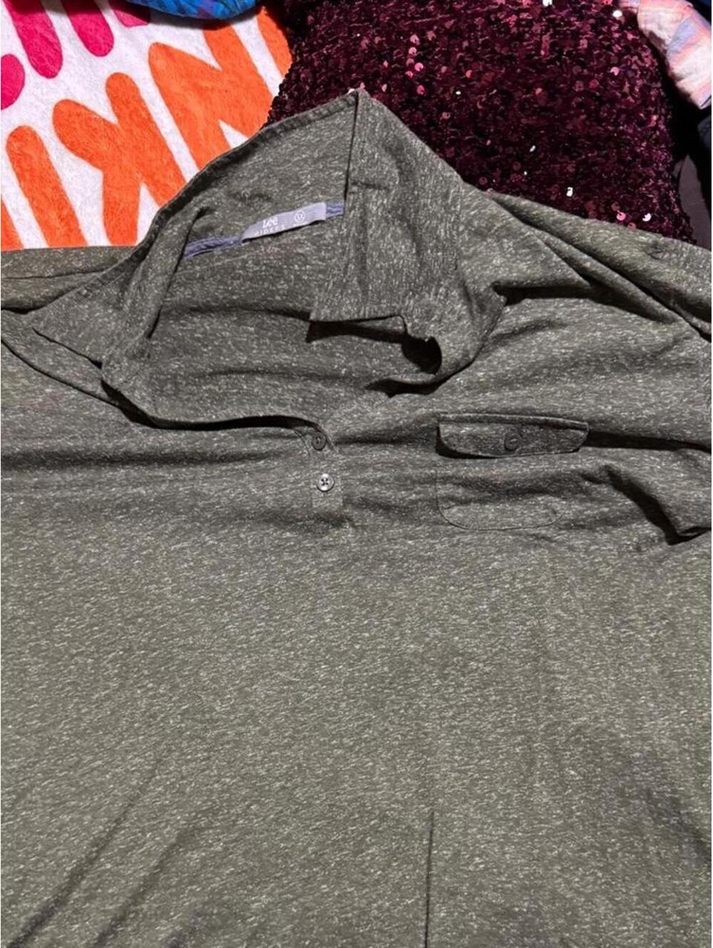Lee Women's Grey and White Blous